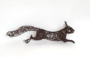 Squirrel wire sculpture James Ort